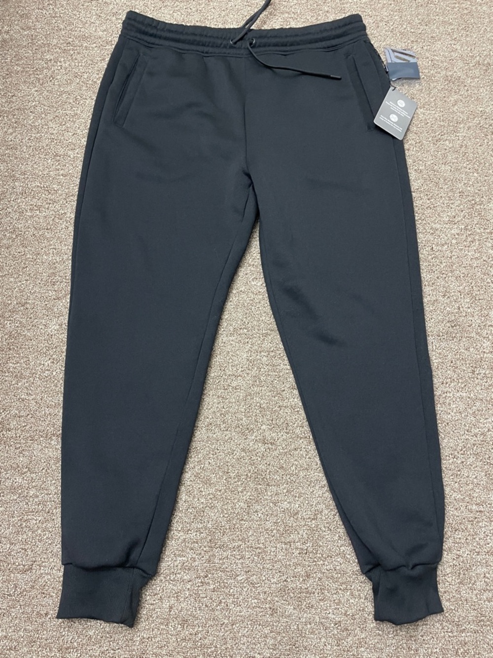 Athletex Black Drawstring Joggers Men Size XL